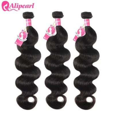 Hair Body Wave Brazilian Hair Weave Bundles 100% Human Hair 3 and 4 Bundles  - Image 1 of 4