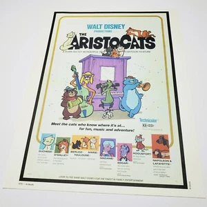 The Aristocats Poster Authentic Disney Movie Print Marie Duchess O'Malley 11x14 - Picture 1 of 2
