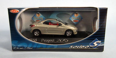 SOLIDO 1998 Peugeot 20 Coeur (Silver) 1/43 Scale Diecast Model NEW, RARE! - Image 1 of 4