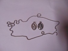 NECKLACE PENDENT JEWELRY MADE IN ITALY PRAY FOR US 22 INCH CHAIN ST GERARD