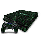 OFFICIAL THE MATRIX KEY ART VINYL SKIN DECAL FOR PS4 SLIM CONSOLE &amp; CONTROLLER