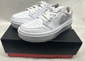 Nike Air Jordan 1 Damengröße 9,5 weiß grau Elevate Low-Top Sneaker Schuhe neu - Bild 1 von 8