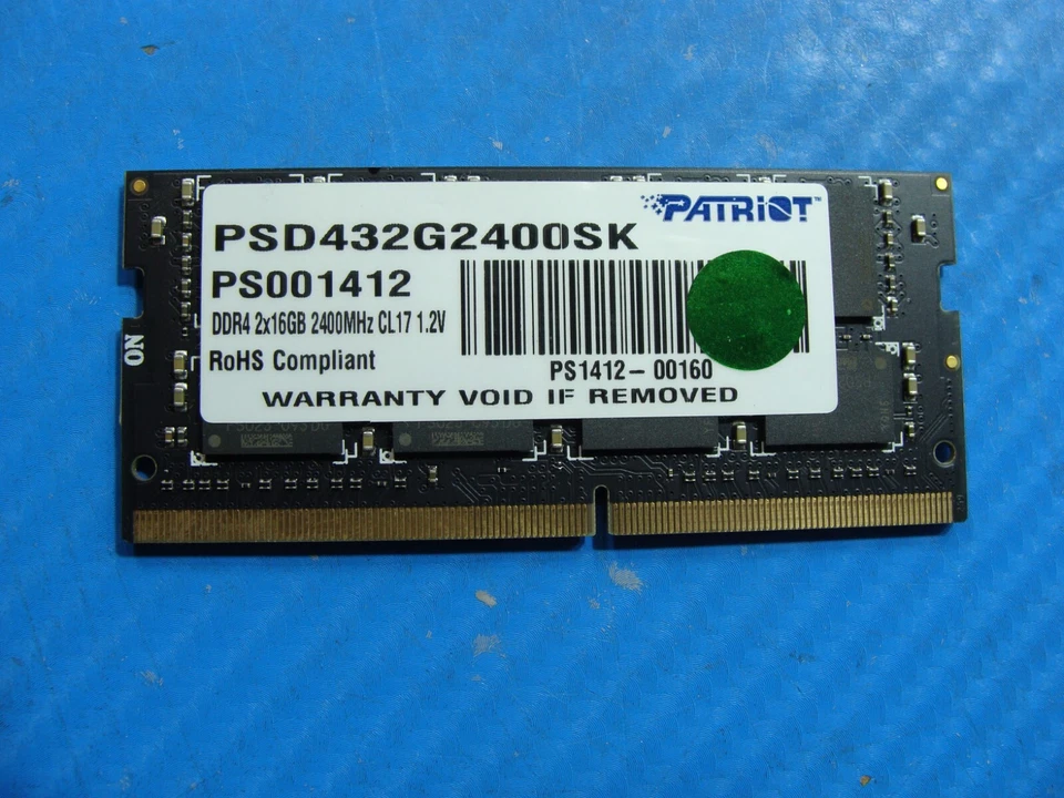 Dell 5520 So-Dimm Patriot DDR4 8GB 2400MHz Memory RAM PSD432G2400SK - Image 1 of 2