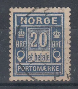 NORWAY 1893 POSTAGE DUE 20ore USED (ID:485/D56109) - Picture 1 of 1