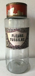 Antico vaso da farmacia/ erboristeria - barattolo - Fleurs Tussilag - Foto 1 di 10