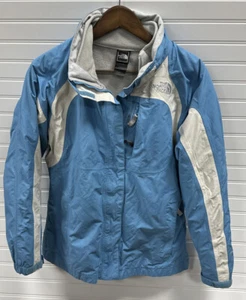 The North Face Girls Nylon Full Zip Jacket Approach Girls Sz XL White Blue  Zip - Picture 1 of 13