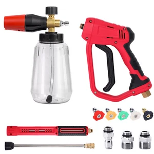Pressure Washer Gun Car Wash Soap Lance Cannon Spray Jet Bottle Snow Foam Kit - Picture 1 of 15