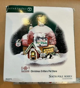 2004 Department 56 Elf Land Christmas Critters Pet Store - Picture 1 of 9