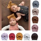 Solid Waffle Crochet Knitted Baby Hat Turban Beanies Headwraps