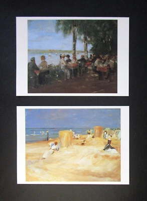 2 hermosas tarjetas artísticas Max Liebermann 1997 listas para enmarcar - otros pasatiempos Foto 1 de 3