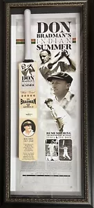 DON BRADMAN SIGNED Cricket Bat Sykes FullSize Bradman’s Indian Summer FRAMED COA - Picture 1 of 7