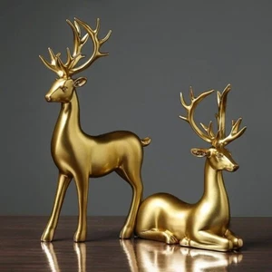 Kinderzimmer Deko Gold Weihnachten Hirsch Weihnachten Elch Plüsch Rentier - Bild 1 von 7