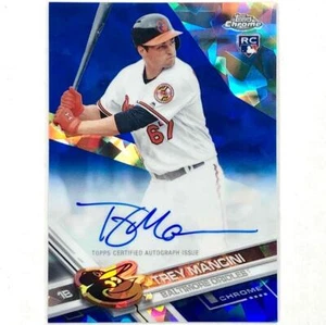2017 Topps Chrome Sapphire RC Trey Mancini autograph Refractor rookie auto /50 - Picture 1 of 2