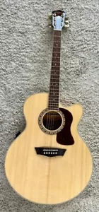 Washburn Heritage Series USM-HJ40SCE Jumbo Acoustic-Electric Guitar Natural-DEMO - Picture 1 of 10