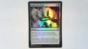 Foil Gather the Pack Magic Origins - Magic the Gathering Green - Picture 1 of 2