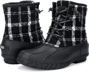 STQ Duck Boots for Women Waterproof Winter Boots Quilted Snow Boots - Picture 1 of 19