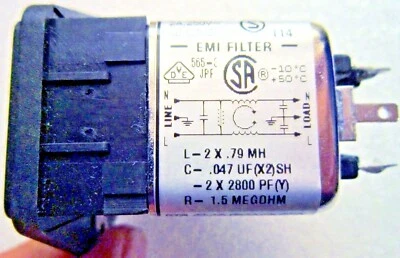 1-1609122-0 TYCO/CORCOM POWER ENTERFACE MODULE RCPT EMI FILTER - Image 1 of 4