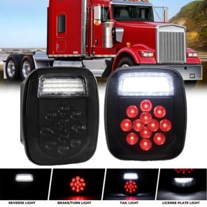39 LED Tail Lights Brake Reverse License Plate Lamp for Freightliner Peterbilt - Bild 1 von 12