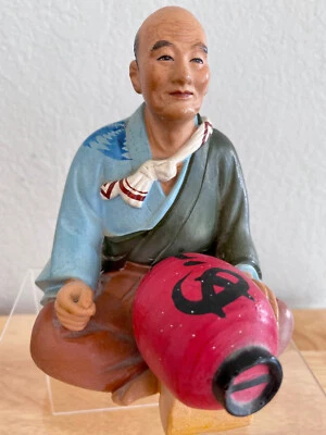 Muñeca Hakata japonesa vintage recuerdo figura alfarero Foto 1 de 4
