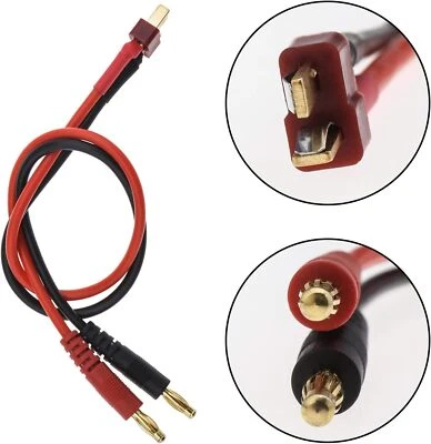 Cable de carga T-Plug hembra a conector banana macho 4mm, 32cm – Chapado en oro - Imagen 1 de 2