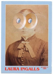 Mail Art David Greenberger "She Liked Her Novelty Glasses" collaged postcard '25 - Picture 1 of 1
