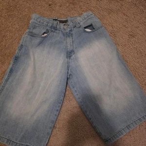 Vintage Size 32 Southpole blue denim green stitching shorts - Picture 1 of 8