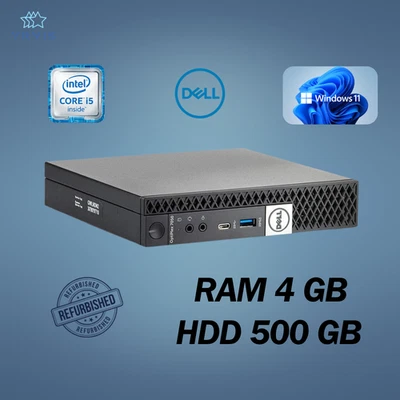 PC DESKTOP DELL 7050 MINI INTEL I5 RAM 4GB HDD 500GB WIN 11 PRO RICONDIZIONATO - Immagine 1 di 4