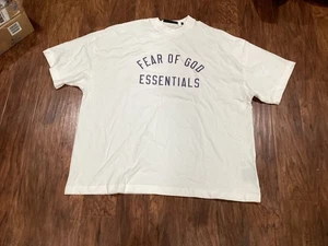 Fear Of God Essentials Size XL Shell Crewneck Short Sleeve Shirt Pale Yellow NEW - Picture 1 of 6