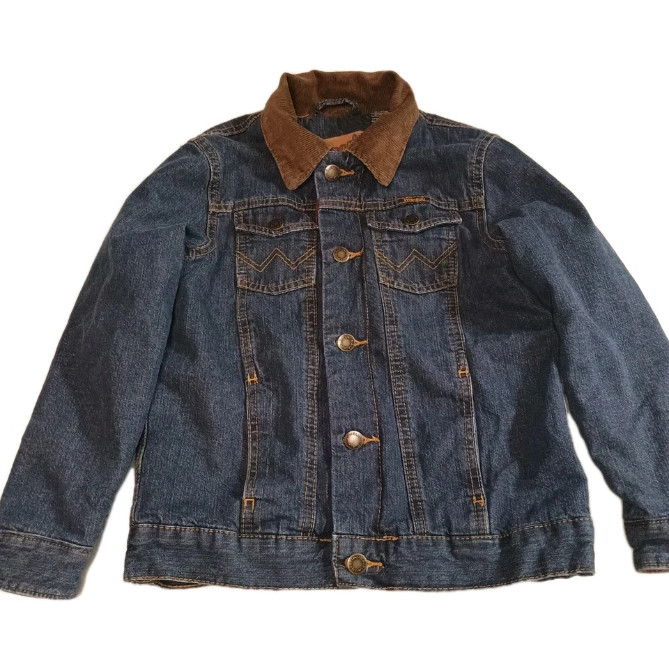 Chaqueta vaquera occidental Wrangler para niños cuello pana roja forrada a cuadros M 159 Foto 1 de 4