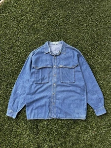 Vintage Guess Jeans A Georges Marciano Design Denim Long Sleeve Shirt  - Picture 1 of 8