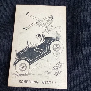 Vintage postcard flapper 1920s jalopy car JL Holmes - Picture 1 of 2