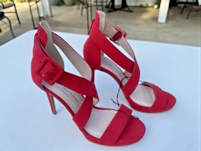 Chinese Laundry Red Suede Stiletto Heels size 10 - Image 1 of 4