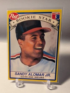 1991 Post SANDY ALOMAR JR Rookie Card RC #6 Cleveland Indians - Bild 1 von 2