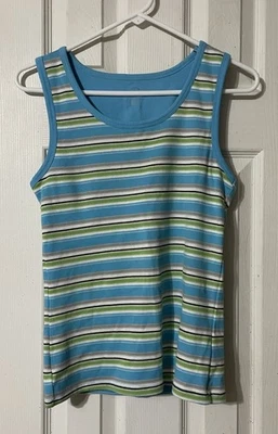 Sujetador deportivo Be Inspired Tank Top Juniors a rayas medianas incorporado Foto 1 de 4