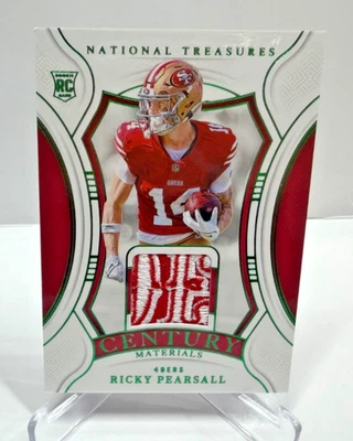 2024 NATIONAL TREASURES RICKY PEARSALL GREEN CENTURY MATERIALS PATCH #4/5 - Image 1 of 4