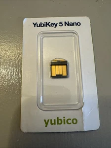 Yubico YubiKey 5 Nano - USB-A Sicherheitsschlüssel - Zwei-Faktor-Auth - Brandneu & Versiegelt - Bild 1 von 3