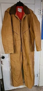 Vintage Walls Zero Zone Canvas Insulated Coveralls Mens Sz 2XL Brown Workwear - Picture 1 of 10