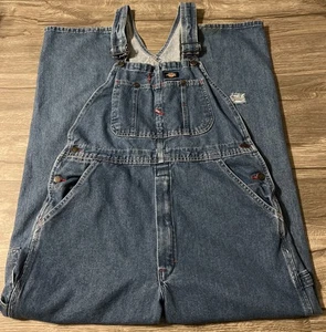 Dickies Men’s Vintage Denim Carpenter Bib Overalls Size 32x32 (36x32) - Picture 1 of 14