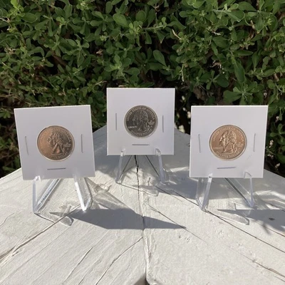 2005 - 3x U.S. Quarter George Washington 2x2 25 Cents Near Uncirculated  - Image 1 of 4