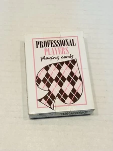 PP Professional Players Playing Cards Deck With Jokers Pink/Brown Diamond Shape - Picture 1 of 17