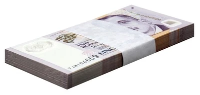 Singapore 2 Dollars, 2006-2024 ND, P-46p, UNC Polymer, X 100 PCS - Image 1 of 2