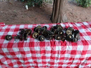 LOTE GRANDE VINTAGE DE PERILLAS DE CAJÓN DE METAL ALLISON JAPÓN CON PLACAS DE RESPALDO - Imagen 1 de 4