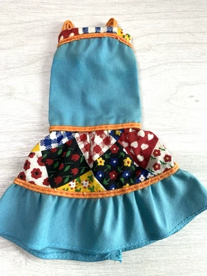 Vestido campesino Mattel Skipper 1979 moda azul crepé muy buen estado 2806 variación usado en excelente estado Foto 1 de 4