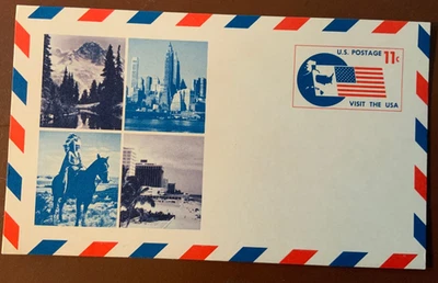 USA 11c Airletter “Visit the USA” Aerogramme 1970s Mint Postal Stationery UC48 - Image 1 of 2