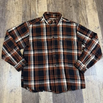 Camisa de franela Wolverine para hombre grande con botones a cuadros multicolor Foto 1 de 4