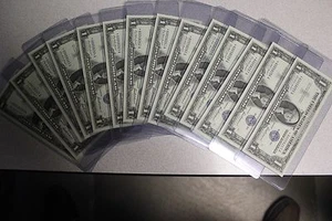 MEGA LOTE DE (14 PIEZAS) Certificados de plata ""estrella"" consecutivos numerados 1957  - Imagen 1 de 4