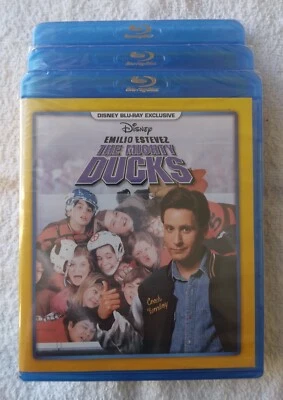 The Mighty Ducks 1 2 3 Trilogy Blu-Ray extremely rare HTF OOP Disney - Image 1 of 4