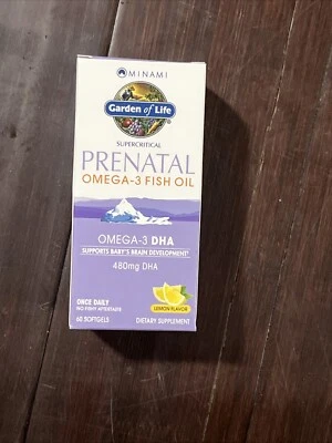 Garden Of Life Aceite de Pescado Prenatal Superficial Omega-3 - Limón 480 mg, 30 cápsulas blandas Foto 1 de 4