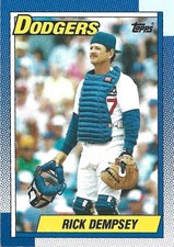 1990 Topps Rick Dempsey Los Angeles Dodgers #736