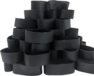 Thick Rubber Bands Heavy Duty - Black Wide Strong Elastic #92-50P,  - Picture 1 of 6